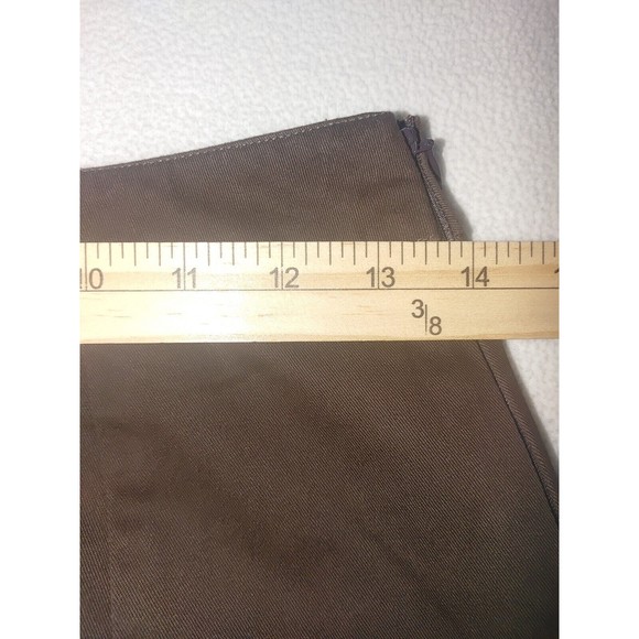 Boden Womens Brown A-Line Skirt Size 8R Polka Dot Applique Side Zip Cott… - Picture 7 of 9